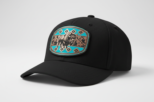 Southwest Buffalo design on baseball cap mockup