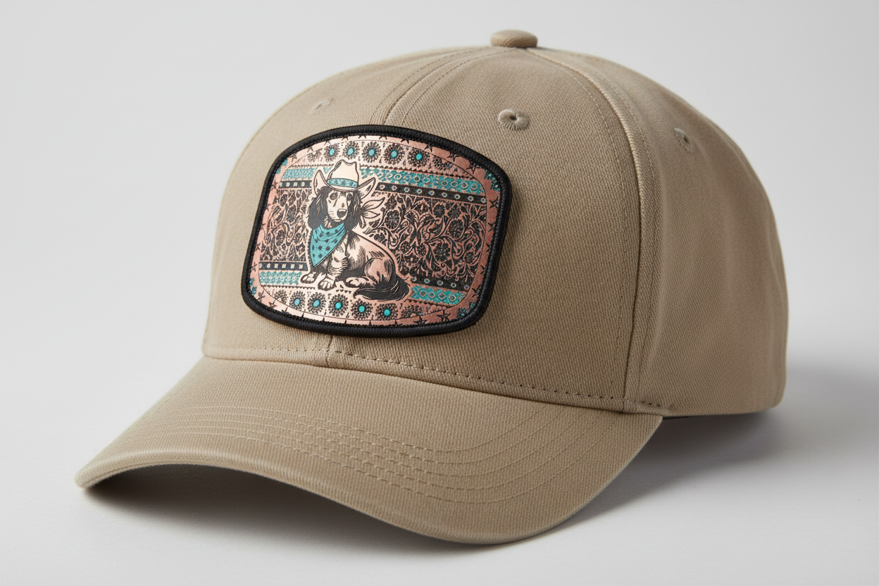 Southwest Dachshund Patch Baseball Cap Mockup