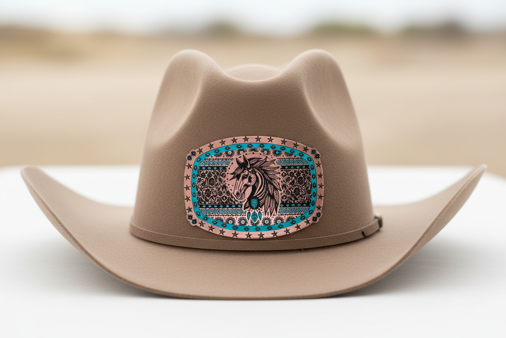 Southwest Horse Hat Patch Mockup