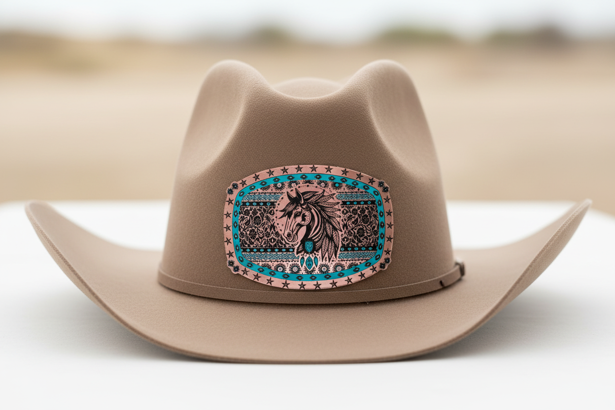 Southwest Horse Hat Patch Mockup